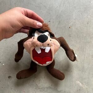 Vintage 1995 looney tunes tasmanian devil plush